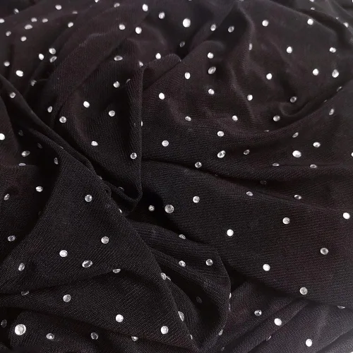 Vista 3 de Malla elástica de diamantes de imitación brillantes de 59 x 35 pulgadas, 1 yarda de tela de cristal, perfecta para paneles drapeados y máscaras