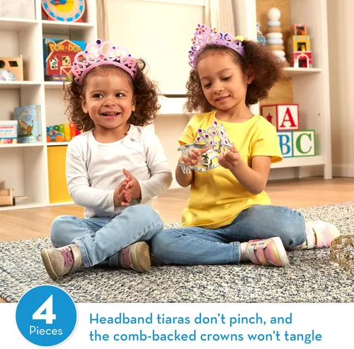 Vista 2 de Melissa & Doug Tiaras para jugar a disfrazarse (4 piezas).