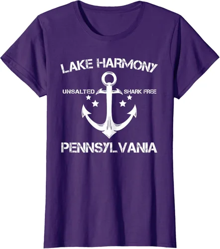 Vista 12 de Playera divertida de Lago Harmony Pennsylvania para acampada o pesca Negro