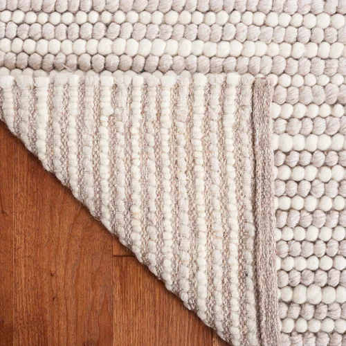 Vista 4 de Martha Stewart x SAFAVIEH - Colección de alfombras de área, 2 pies 3 pulgadas x 9 pies, color marfil y beige, hecha a mano de lana para entrada