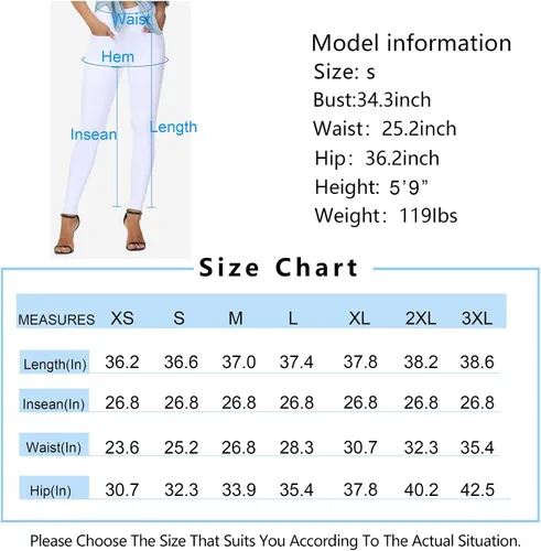 Vista 7 de THE GYM PEOPLE Leggings casuales de yoga para mujer, cintura alta, control de abdomen, pantalones de entrenamiento con 4 bolsillos