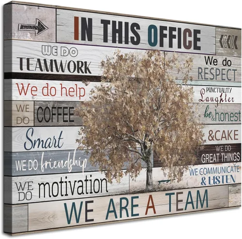 Vista 9 de Arte de pared inspirador rosa para oficina, mujeres, frases motivacionales, póster rústico de árbol de corazón, cuadros enmarcados, decoración