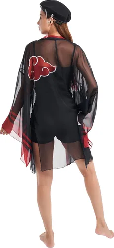 Vista 3 de haikyuu Cárdigan tipo kimono de verano para mujer, salida de baño, bikini