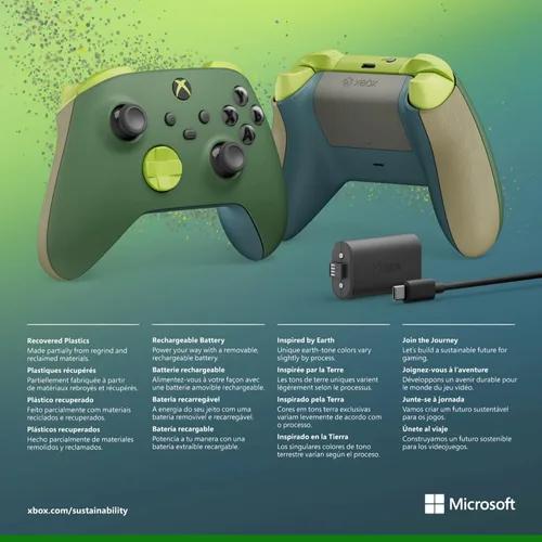 Vista 7 de Xbox Special Edition Wireless Controller Remix (Includes Xbox Rechargeable Battery Pack)
