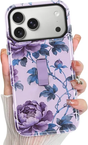 Vista 132 de KANGHAR Compatible con iPhone 17 Pro Case Spot Pattern - Negro Mancha rosada negra