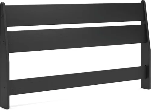 Vista 15 de Signature Design by Ashley Socalle - Cabecera moderna con paneles, individual, color negro