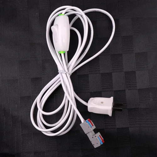 Vista 6 de 1 cable de luz colgante blanco E27 enchufe de bombilla a 2 clavijas con interruptor de encendido/apagado (cable de soporte de lámpara de 3M)