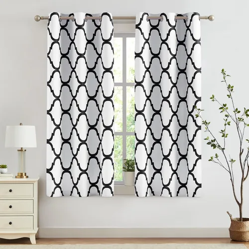 Vista 66 de Melodieux - Cortinas de bolsillo de moda marroquí para cocina, cafetería o baño, pequeñas ventanas