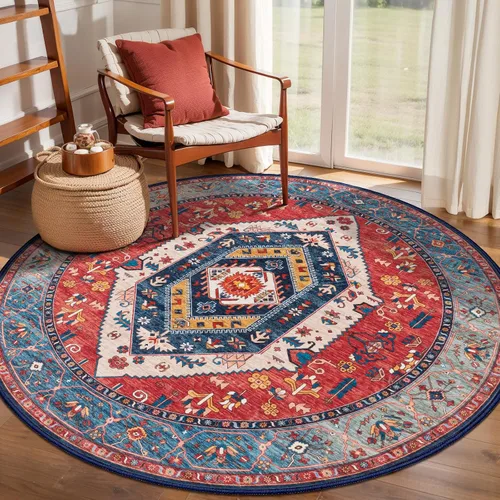 Vista 650 de SERISSA - Tapetes florales vintage, antideslizante, lavable, pequeño, ultrasuave, bohemio, de pelo bajo, para entrada, interiores, habitación