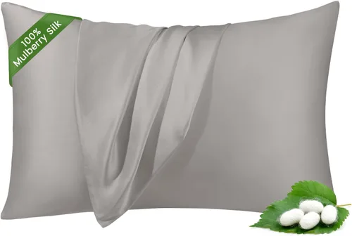 Vista 26 de THXSILK Funda de almohada de seda de morera 100 % natural para cabello y piel, grado 6A, 1 paquete, fundas de almohada de seda de morera con cierre