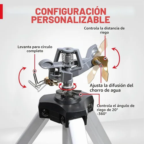 Vista 5 de [Usado] YAMATIC - Rociador de impacto resistente de 18-36 pulgadas con área grande de 360°, 1 unidad