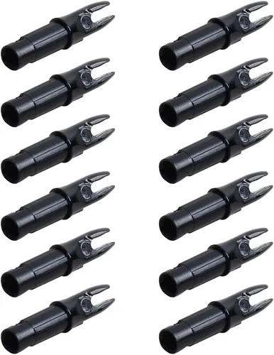 Vista 2 de 50 paquetes de flechas de arco con encoques - Insertos de flecha para flechas de carbono. Encoques de flecha de plástico de.244/6.20mm para tiro