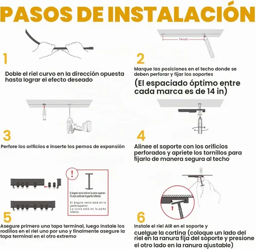 Vista 9 de Cortinas 100% opacas para puertas corredizas de cristal, cortinas extra anchas para puerta corrediza de patio, incluyen riel de cortina de techo