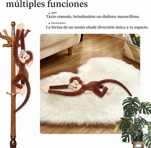 Vista 5 de Mono de peluche de 35.4 pulgadas, mono de peluche colgante
