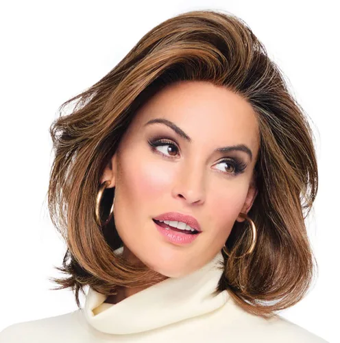Vista 10 de Raquel Welch Flying Solo - Peluca para niños, 100% atada a mano por ropa de pelo, gorra pequeña promedio, RL10/12 castaño iluminado por el sol