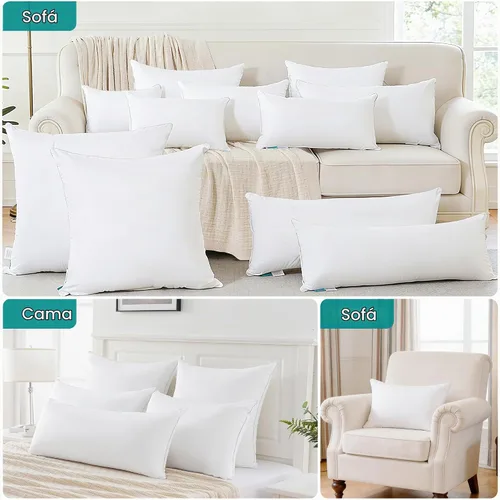 Vista 8 de Oubonun Cojín decorativo de felpa de 12 x 16 pulgadas, con funda 100% algodón, para sofá, cama, silla, paquete de 1