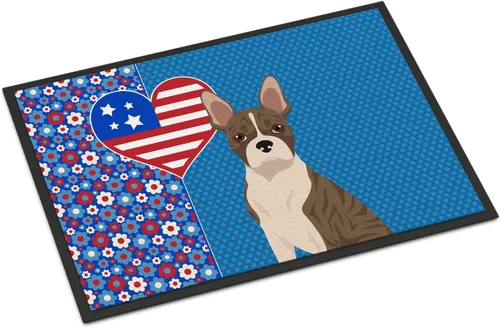 Vista 124 de Caroline's Treasures WDK5119JMAT Airedale Terrier USA - Tapete para interiores o exteriores, 24 x 36 pulgadas, tapete para puerta delantera