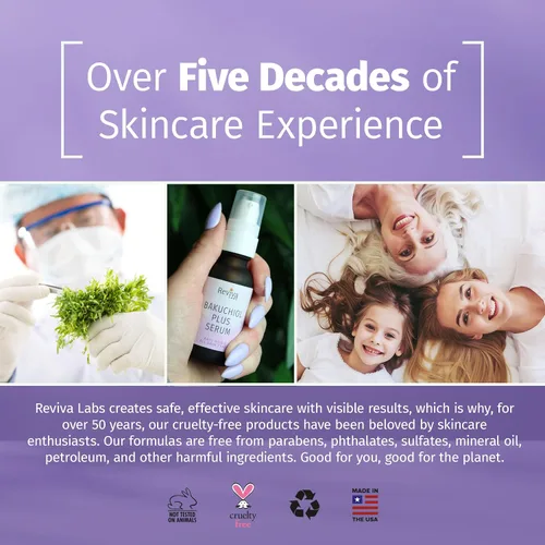 Vista 8 de Reviva Labs Suero Bakuchiol – Suero alternativo al retinol natural para la cara con alfalfa y extracto de alcachofa – Fórmula vegana hidratante