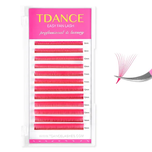 Vista 15 de TDANCE - Extensiones de pestañas fáciles de colocar con forma de abanico, pestañas de volumen con rápido crecimiento, rizo C CC D DD J B L, grosor