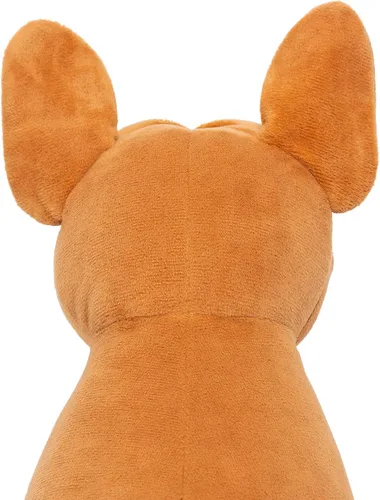 Vista 3 de FGA MARKETPLACE Peluche Bulldog francés, animal de peluche realista de 13 pulgadas (bulldog marrón)