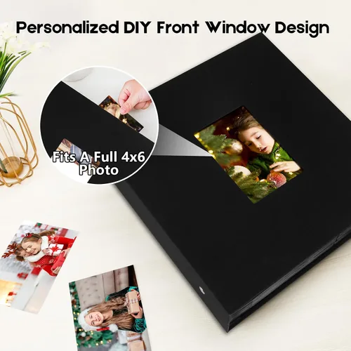 Vista 5 de Aevdor - Álbum de fotos de 4 x 6 pulgadas (10 x 15 cm) con 700 bolsillos, cubierta de cuero, capacidad extragrande para álbumes de fotos familiares