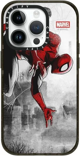 Vista 55 de CASETiFY Funda para iPhone Air, compatible con MagSafe Marvel VS CoLab Protección contra caídas de grado militar 4x de 8.2 pies Funda Capitán