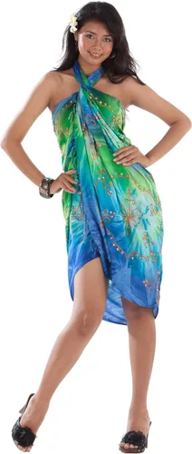 Vista 3 de Sarongs bordados de teñido anudado para mujer