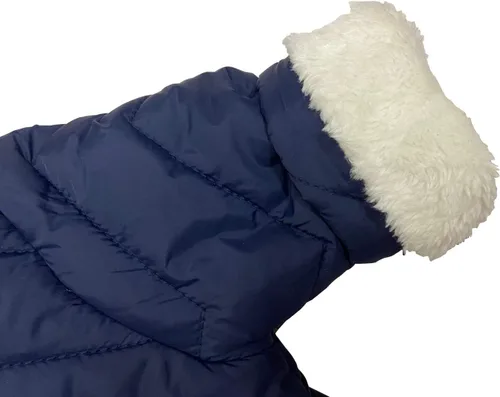 Vista 5 de DINGDONG'S CLOSET Chaqueta acolchada de invierno con capucha para bebé niño y niña, traje de nieve con guantes