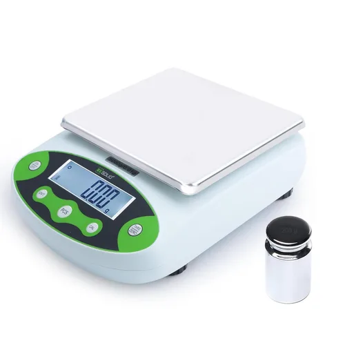 Vista 10 de U.S. Solid Balanza analítica digital 4.4 lbs x 0.00 oz, báscula de laboratorio de alta precisión, peso de calibración de 17.64 oz, 10