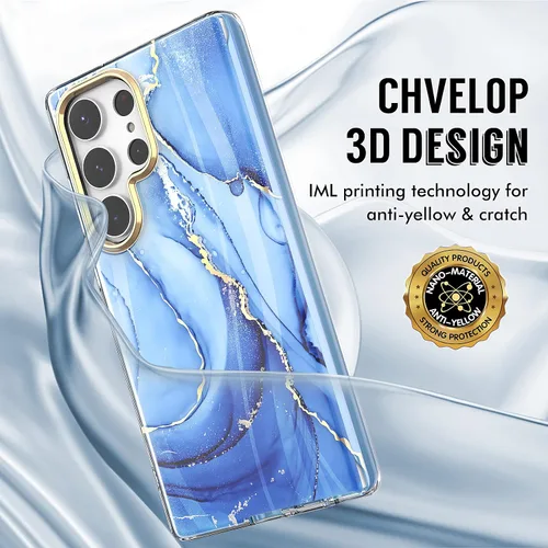 Vista 5 de Funda para Samsung Galaxy S23 Ultra con parachoques [sin protector de pantalla] + protector de cámara, TPU a prueba de golpes, protección de 360°