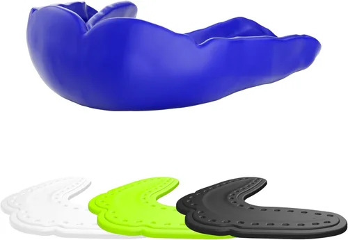 Vista 10 de Shock Doctor Protector bucal delgado de 0.094 in. Microfit para fútbol, hockey, lacrosse, béisbol, softbol, baloncesto y más. Jóvenes y adultos.