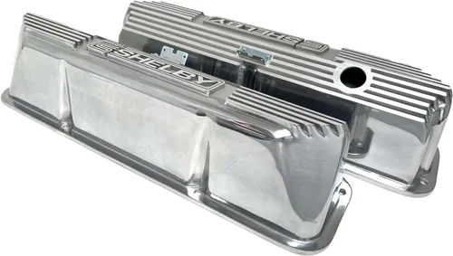 Vista 5 de Compatible con Ford FE Tall Shelby Valve Covers – Pulido – Aluminio fundido – Ansen USA