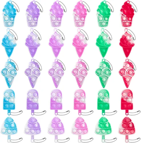Vista 9 de Paquete de 24 huevos de Pascua precargados con mini llavero Pop Fidget, huevos de Pascua rellenos para niños y niñas, cesta de Pascua, regalos
