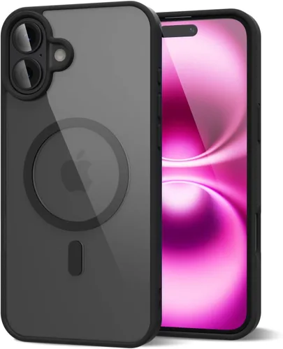 Vista 90 de oakxco Funda magnética transparente compatible con Magsafe, bonita funda delgada y transparente de poliuretano termoplástico no amarillenta, carcasa