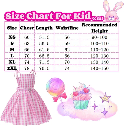 Vista 6 de LG LOUIS GARDEN Disfraz de cosplay para mujer, vestido rosa para adultos, película princesa, fiesta, Halloween, muñeca, falda de cosplay