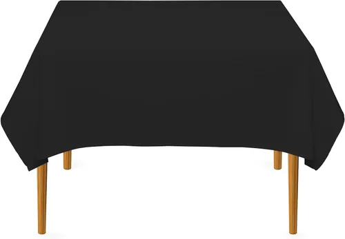Vista 85 de Pomp - Mantel premium de poliéster con estampado abstracto de 52 x 52 pulgadas cuadradas Tela de fácil cuidado, resistente a arrugas y manchas