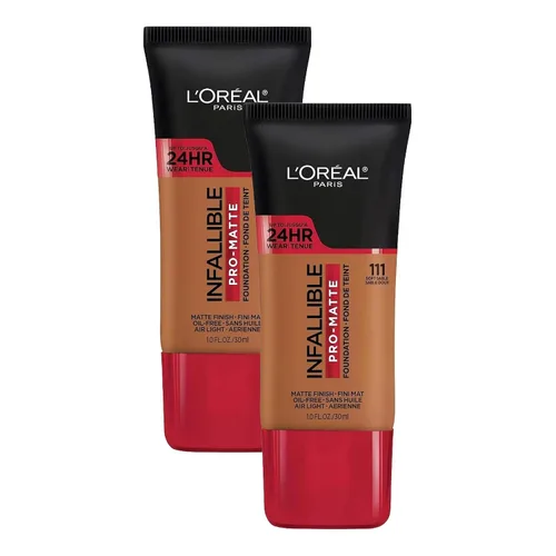 Vista 9 de L'Oreal Paris Cosmetics Makeup Infallible Pro-Matte - Base líquida de larga duración, arena, 1 onza líquida