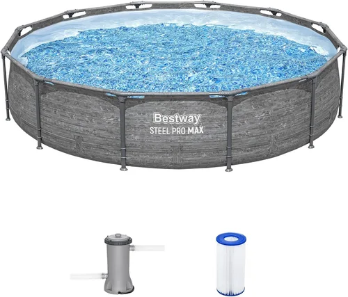 Vista 10 de Piscina Bestway Steel Pro sobre suelo, Azul