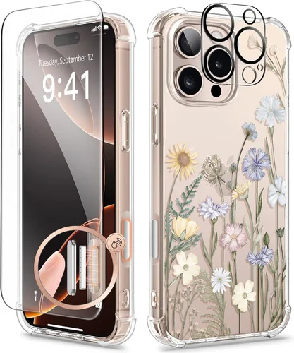Vista 71 de GVIEWIN - Funda para iPhone 11 con protector de pantalla + protector de lente de cámara, cubierta protectora transparente suave de poliuretano