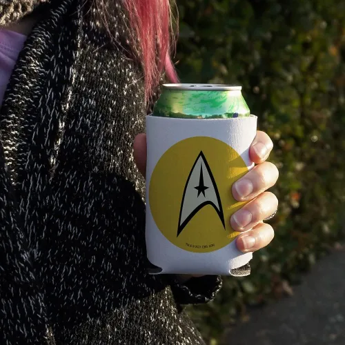 Vista 3 de GRAPHICS & MORE Star Trek Command Shield - Enfriador de latas – Funda aislante plegable para bebidas – Soporte aislado para bebidas