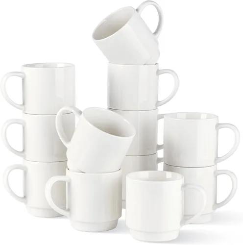 Vista 12 de GBhome Juego de 6 tazas de café de 12 onzas, tazas de café de cerámica con flores adhesivas para hombre, mujer, mamá, papá, juego de tazas de café