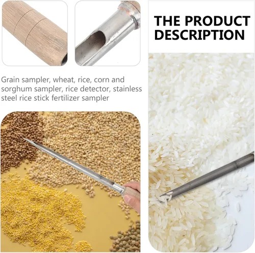 Vista 9 de Angoily Muestreador de polvo de granos de acero inoxidable: Tubo de muestreo de polvo de sonda de grano para cemento fertilizante
