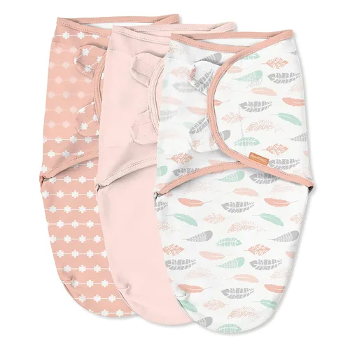Vista 5 de SwaddleMe Ingenuity Pod - Tamaño pequeño/mediano, 0 a 3 meses, paquete de 2 (I Heart You) y por Ingenuity Original Swaddle - Talla S/M, 0-3 meses