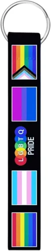 Vista 6 de Paquete al por mayor LGBTQ Pride Flag Lanyard Llaveros - Llaveros de arco iris para llaves de coche, regalos de orgullo, accesorios y eventos LGBTQ+