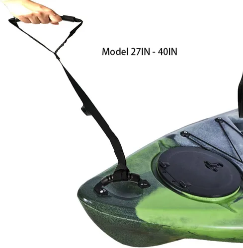 Vista 3 de Correa de asistencia de pie para kayak, asas de arrastre de canoa, cuerda ajustable para barco, cuerda de tracción de SUP, kayak, ayuda de pie
