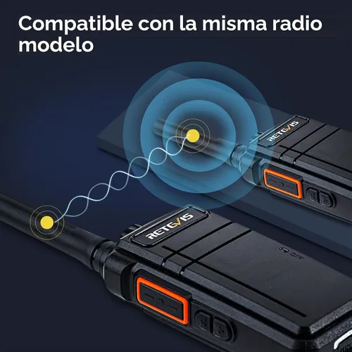 Vista 7 de Retevis Walkie Talkies RB37 Bluetooth con auriculares inalámbricos