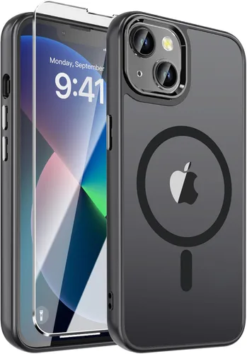 Vista 83 de WRJ Funda magnética mate para iPhone Air de 6.5 pulgadas, [compatible con Magsafe] [protección contra caídas de grado militar], delgada Negro