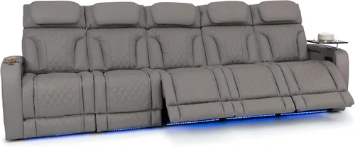 Vista 87 de Seatcraft Luminis 365 - Asiento de cine en casa (fila de 2 biplazas), color carmesí