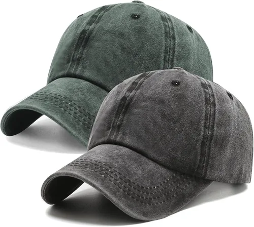 Vista 16 de PFFY 2 Packs Vintage Washed Distressed Baseball Cap Golf Dad Hat for Men Women