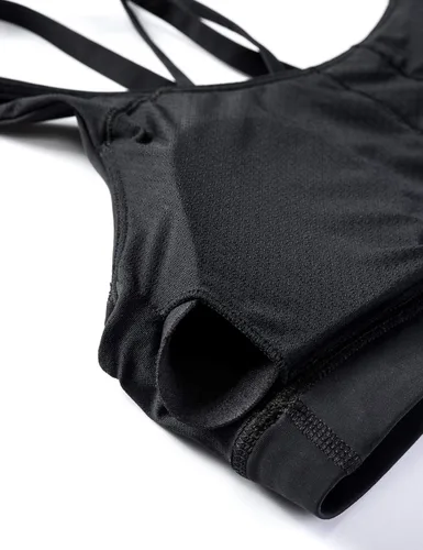 Vista 6 de CRZ YOGA - Brasier deportivo con tirantes delgados para mujer, brasier con relleno y espalda cruzada para yoga